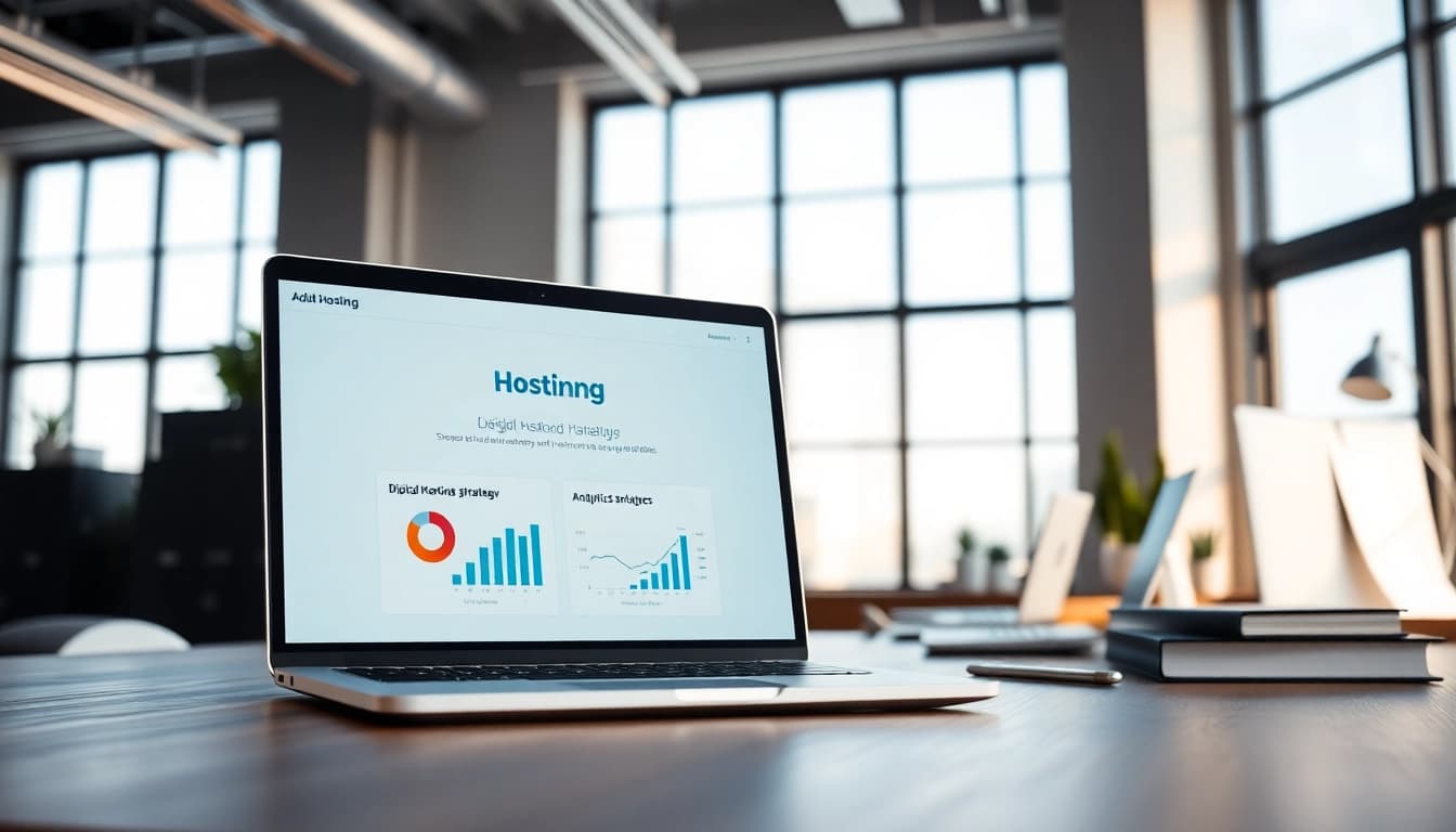 Explore the features of adult hosting services through a professional office setup.