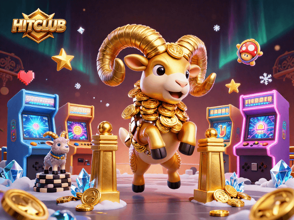 Engage in vibrant gaming experiences at HITCLUB with dynamic casino illustrations featuring joyful characters.