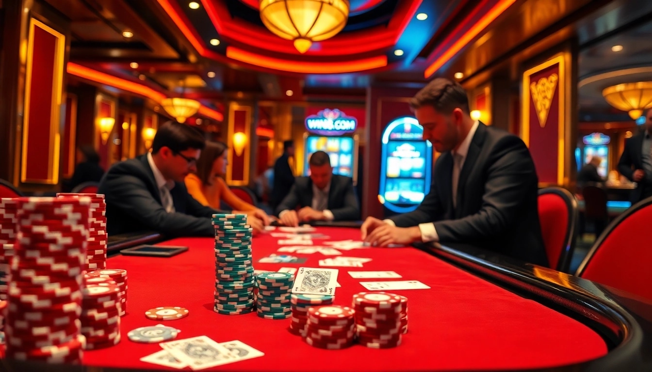 Experience high-stakes poker excitement at win88.com with colorful chips and intense gameplay.