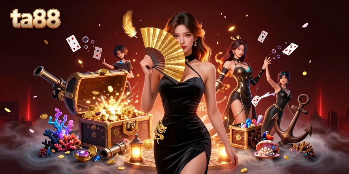 Experience the excitement at ta88 with vibrant casino elements in an immersive 3D scene.