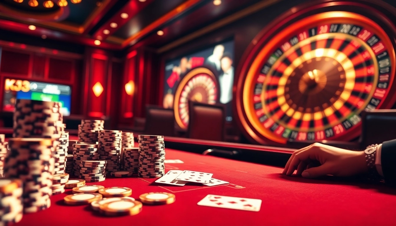 KJC poker table featuring high stakes and modern betting technology in an exciting casino atmosphere.