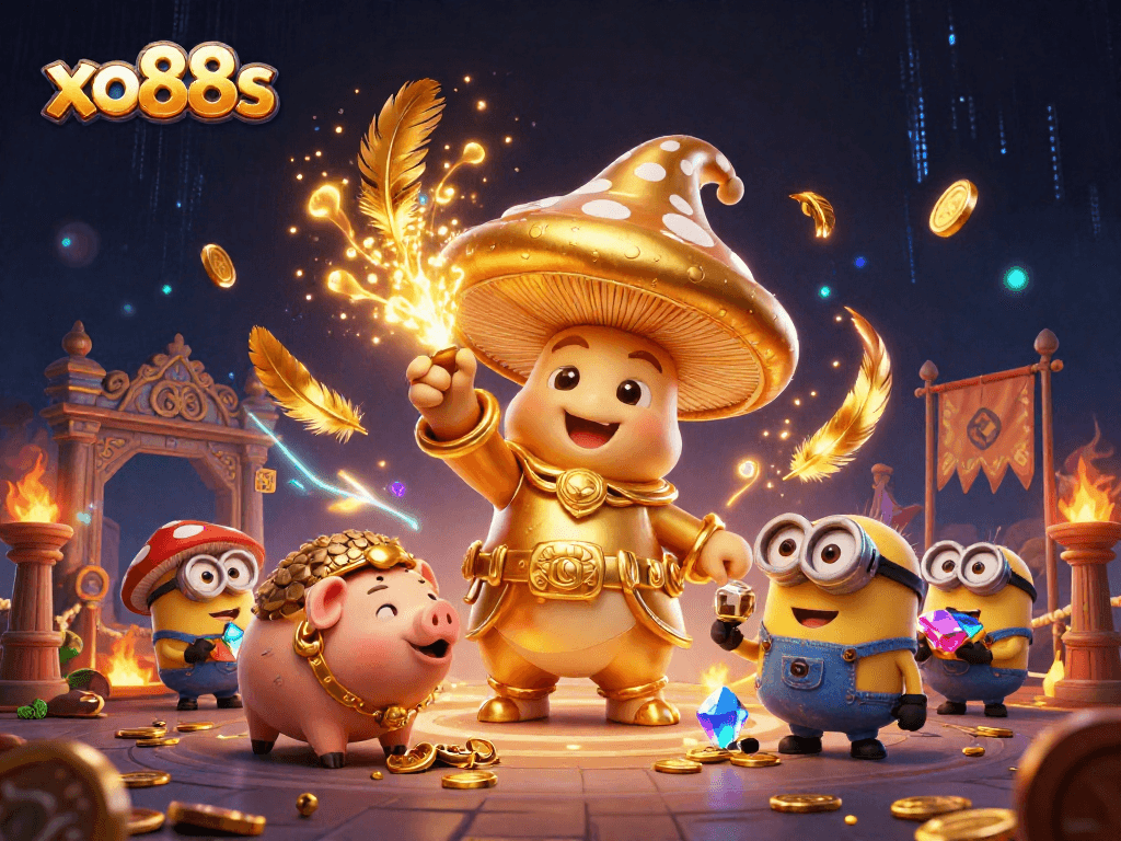 Experience the magic of winning with xo88s as gold transforms and treasures unfold in a vibrant casino scene.