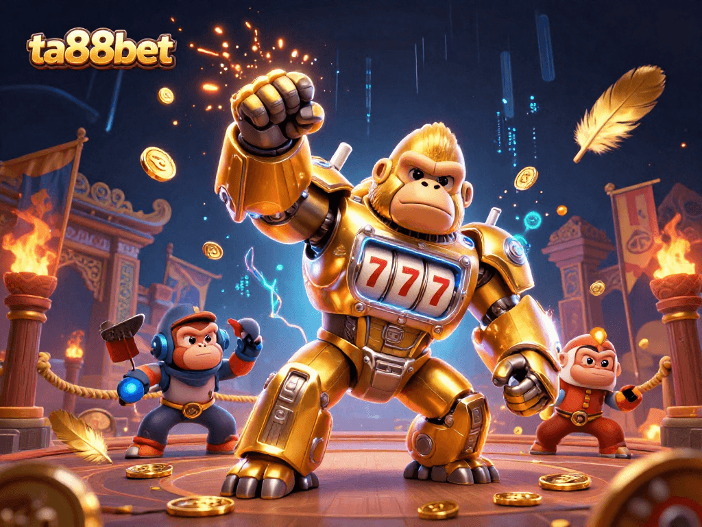 Place your bets at ta88bet and win big with thrilling casino games in this vibrant 3D dynamic scene.