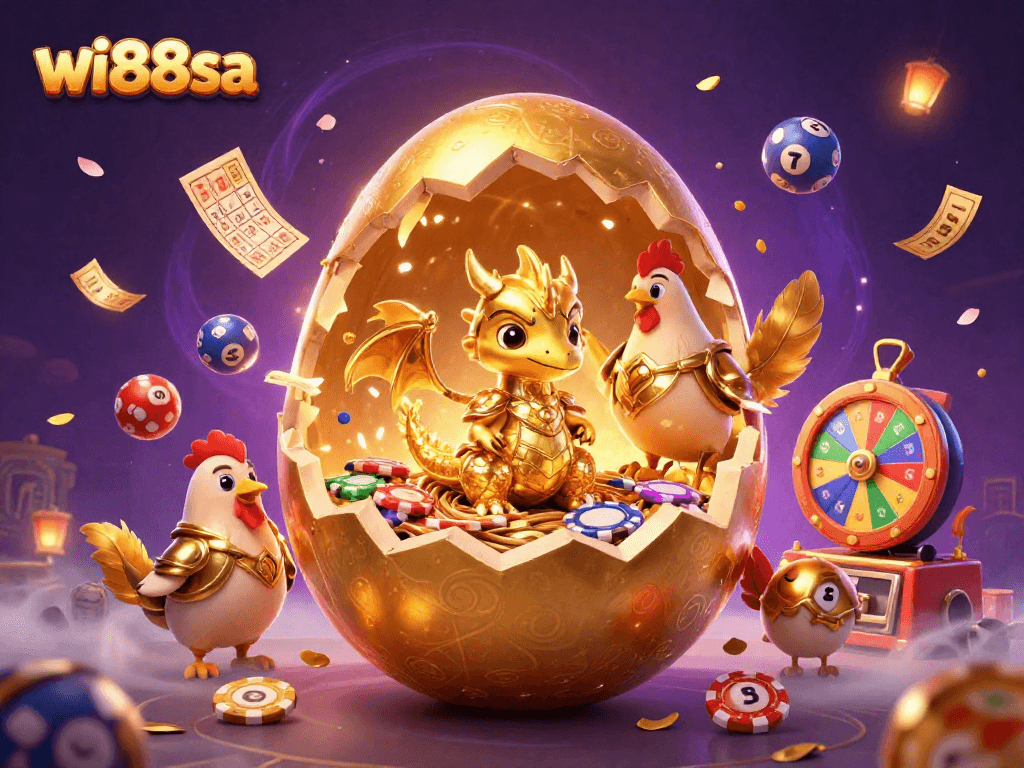 Experience winning moments with wi88sa as golden dragon emerges amidst vibrant gaming elements.