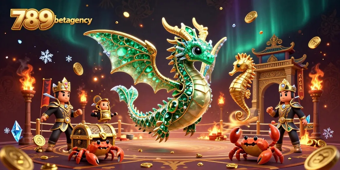 Experience thrilling action at 789betagency with a vibrant 3D fantasy scene featuring a sea dragon and treasure elements.