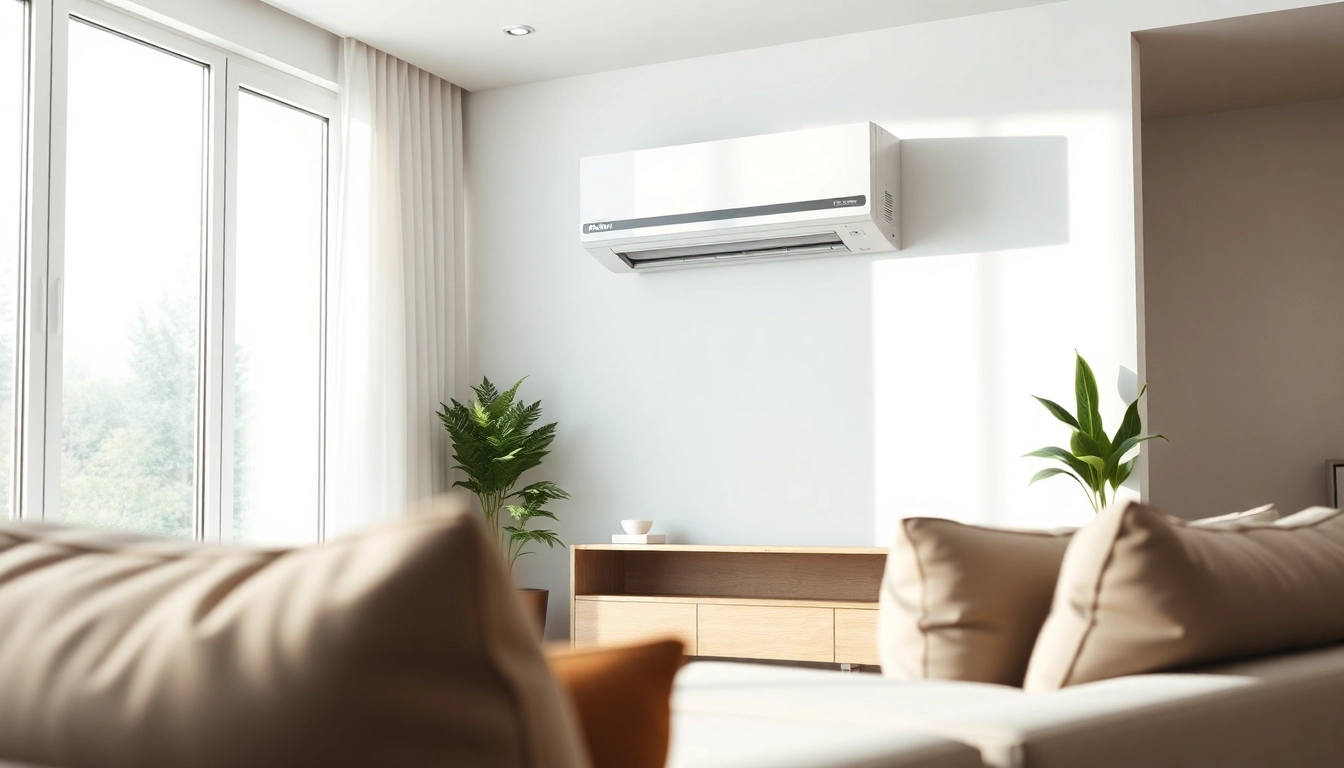 Elevate comfort with a Daikin mini split AC unit in a stylish modern living room.