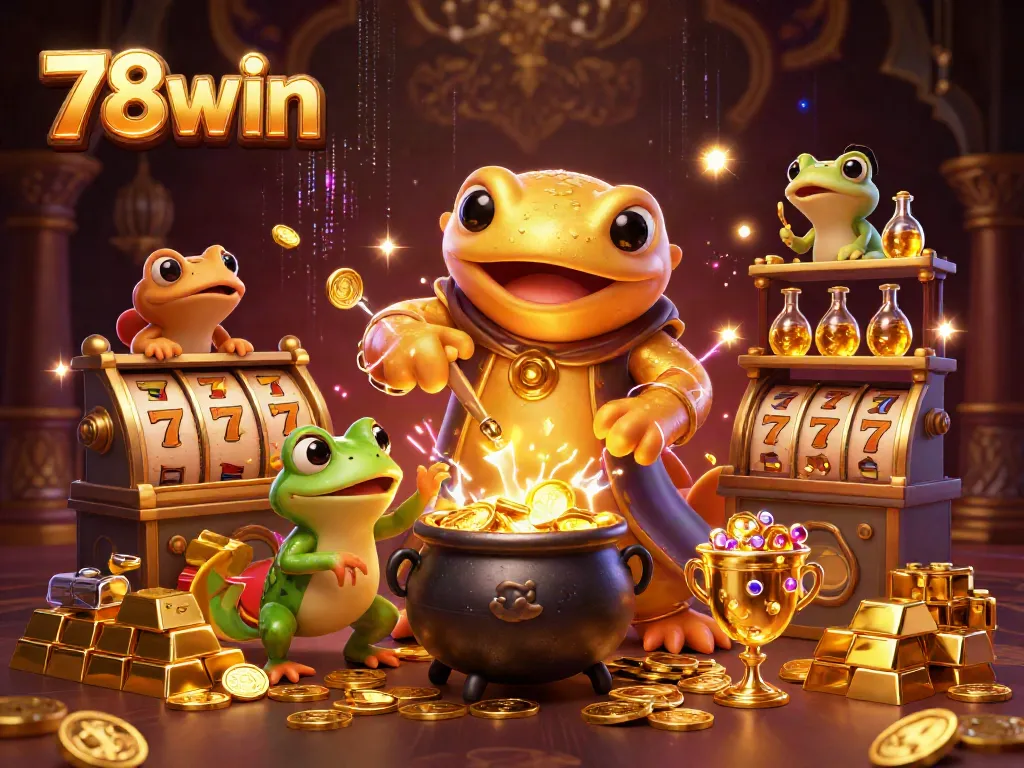 78win invites players to experience vibrant 3D casino magic with gold coins and lively gaming elements.