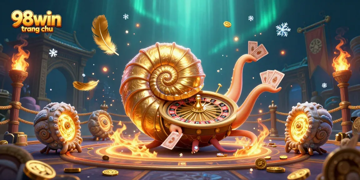 Experience exciting gameplay at 98win trang chu with a vibrant 3D casino scene featuring unique characters and elements.