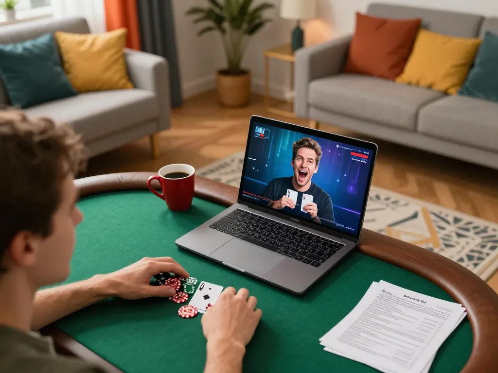 Engaging moment at XOCDIA88 as players strategize during an online poker session.