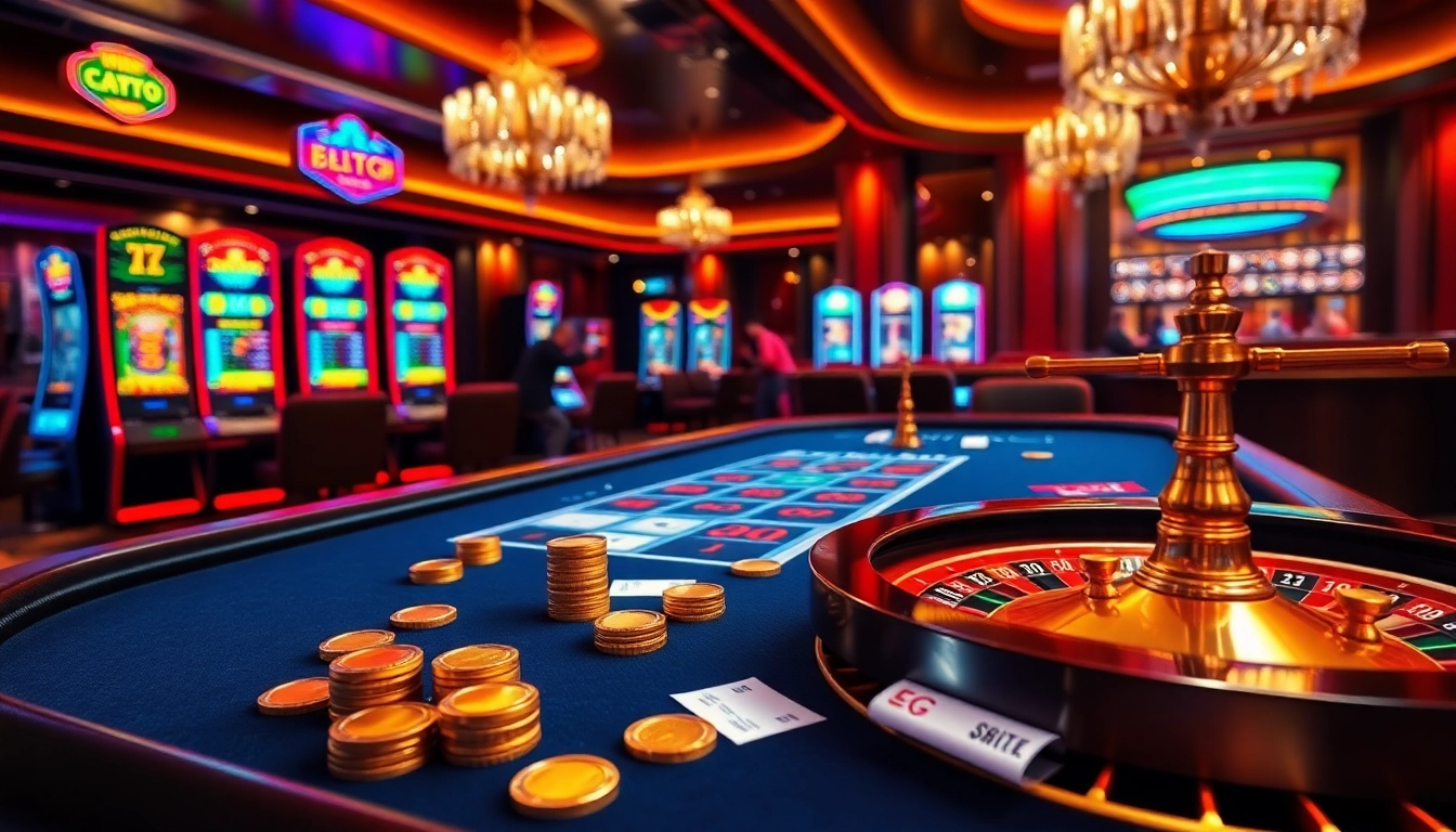 A group of players engaged at a poker table in an upscale casino atmosphere with link cm88 prominently featured, showcasing excitement and strategy.