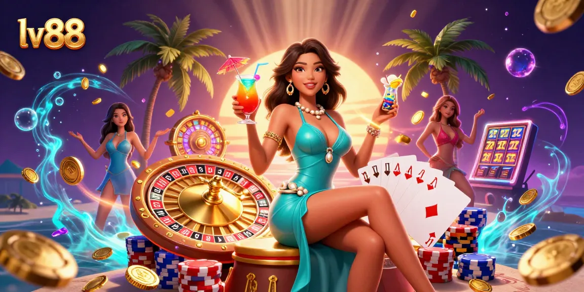 Play with excitement at lv 88's vibrant beach casino, featuring stunning tropical elements.