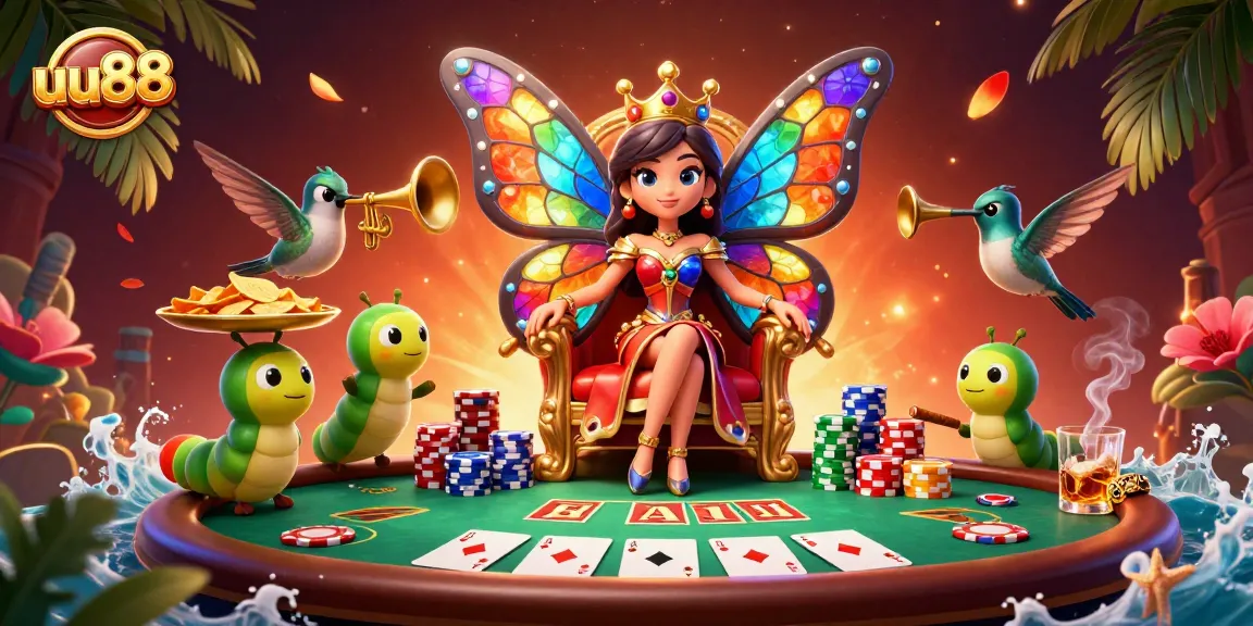 Experience thrilling gambling action at uu88, with vibrant casino elements and captivating characters.