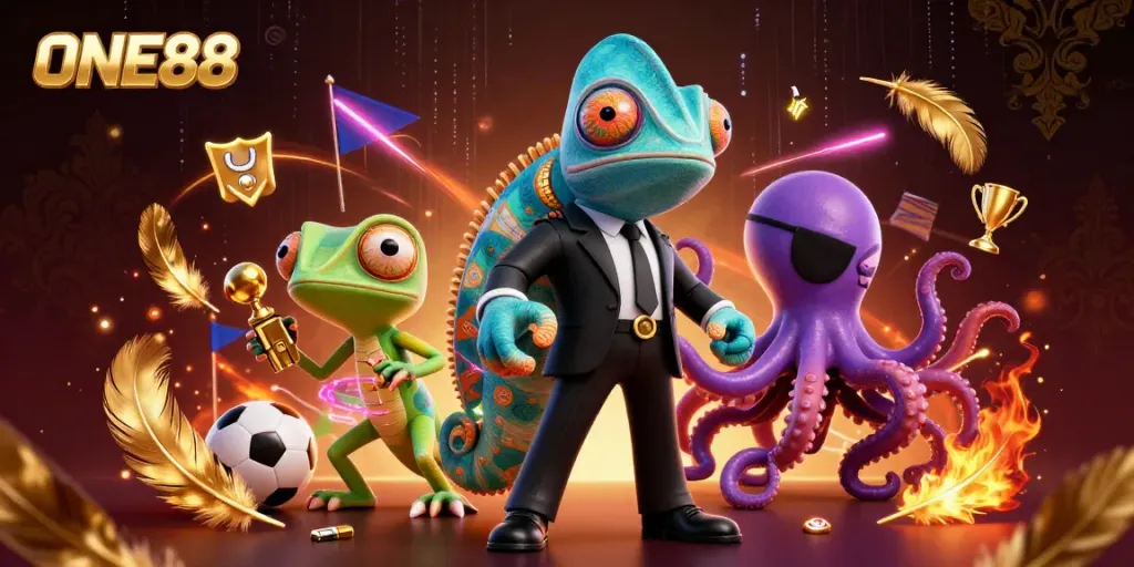 Experience thrilling wins at ONE88 with dynamic sports betting amid a colorful 3D fantasy world.