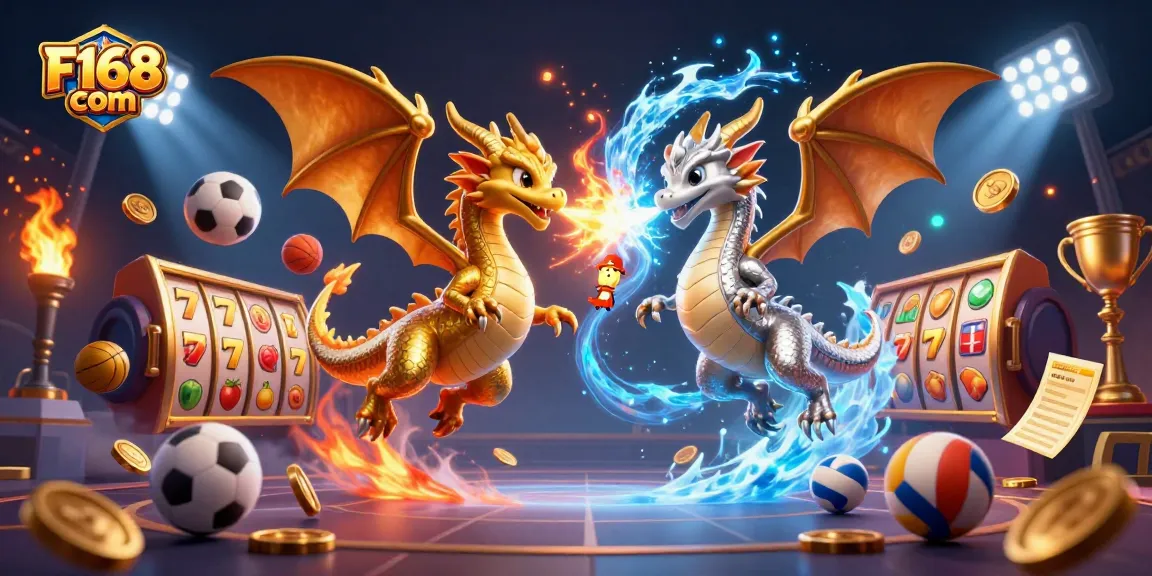 Experience thrilling gaming at F168 com with enchanting dragons and rich casino elements.