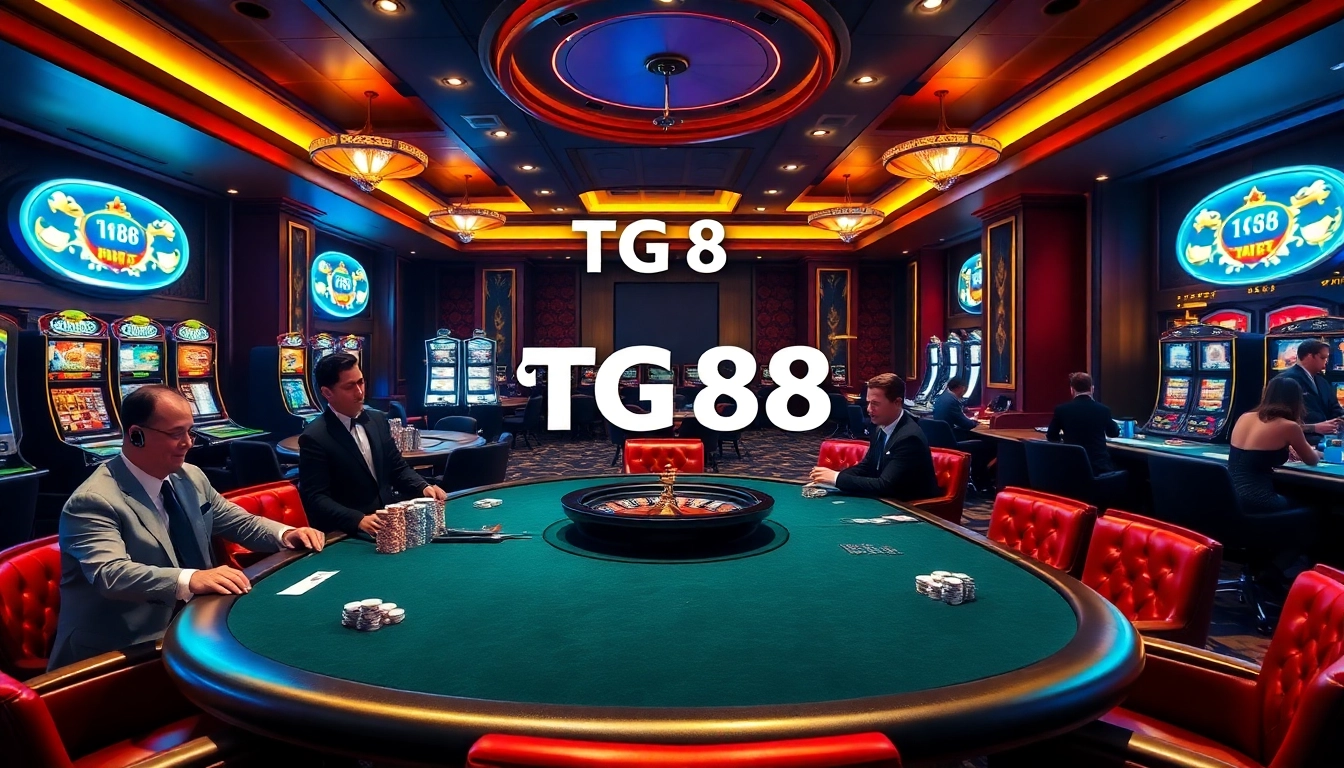 Experience high-stakes gaming at TG 88 with luxurious tables and vibrant slot machines.