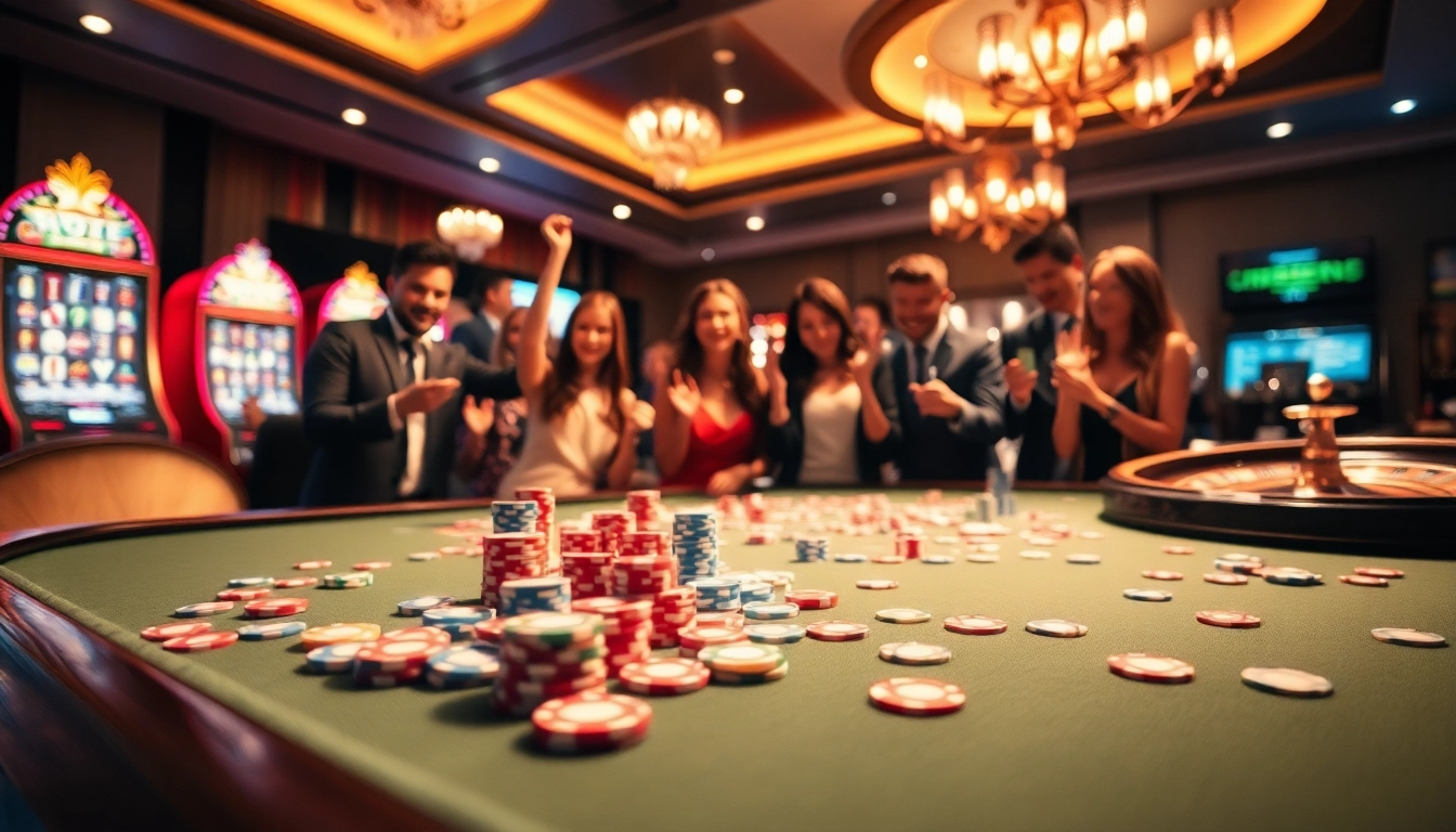 Experience the thrill of casinos at link new88 with vibrant game tables and excited players.