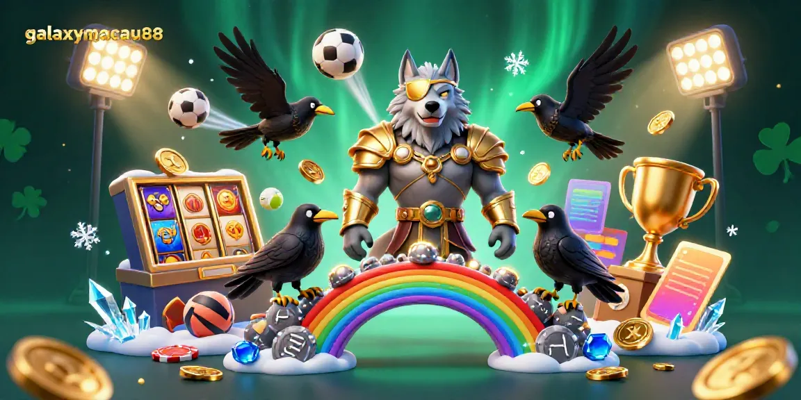 galactic-themed illustration depicting galaxymacau88's vibrant casino scene with Odin and dynamic gaming elements.