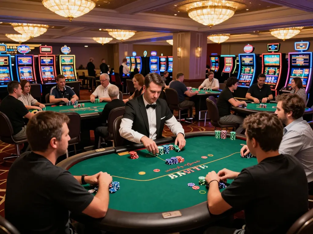 Players enjoying the thrill of poker at xx 88 casino, engaging with lively games and vibrant atmosphere.