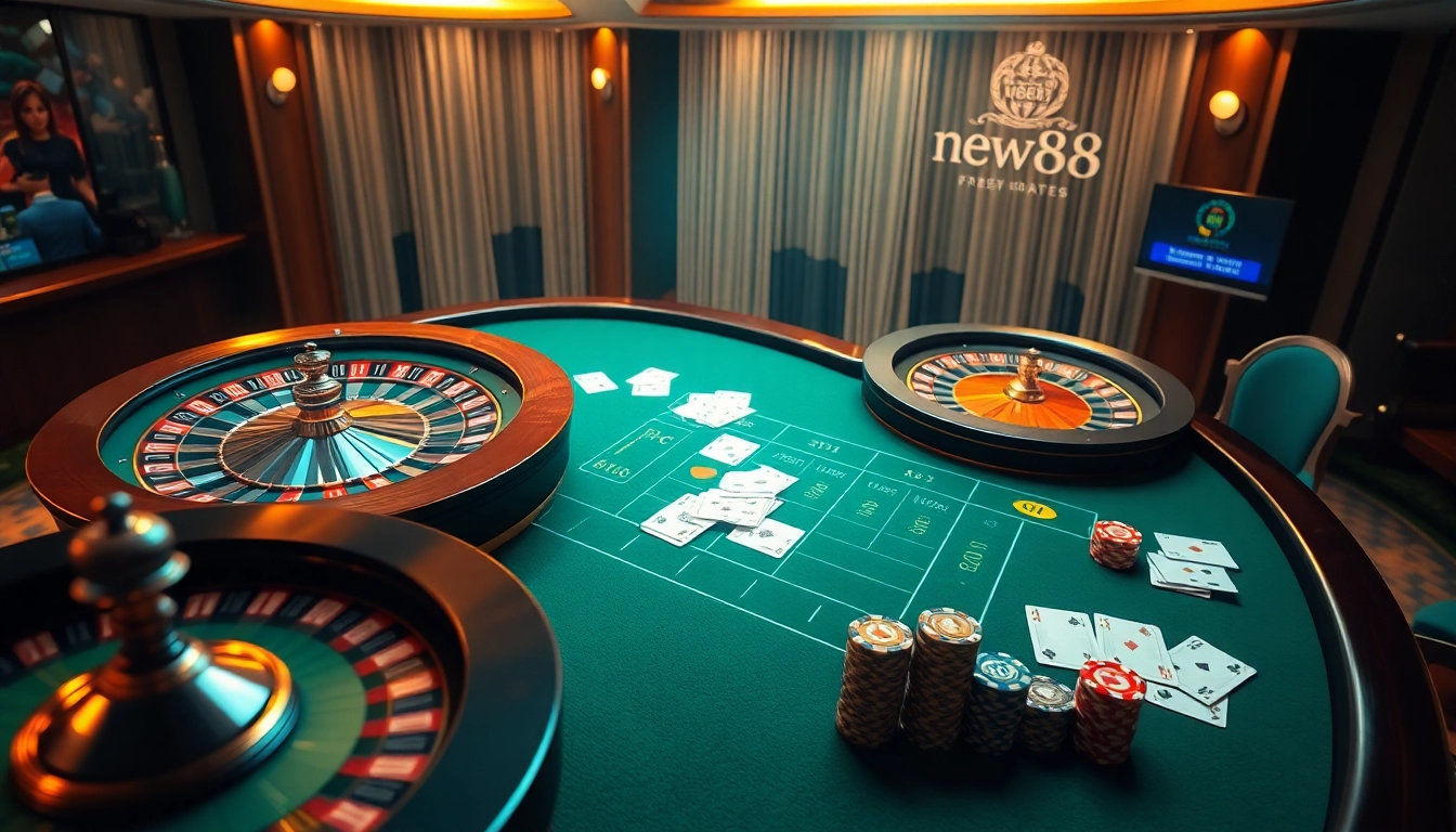 Engage with the excitement of online gambling at New88, featuring a luxurious casino interface and dynamic games.