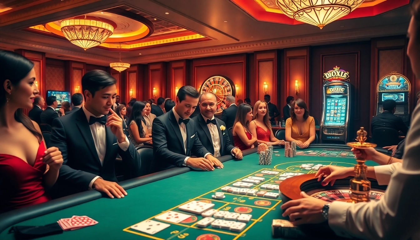 Exciting casino scene showcasing players engaging in high-stakes gambling at https://u88.ae.org.
