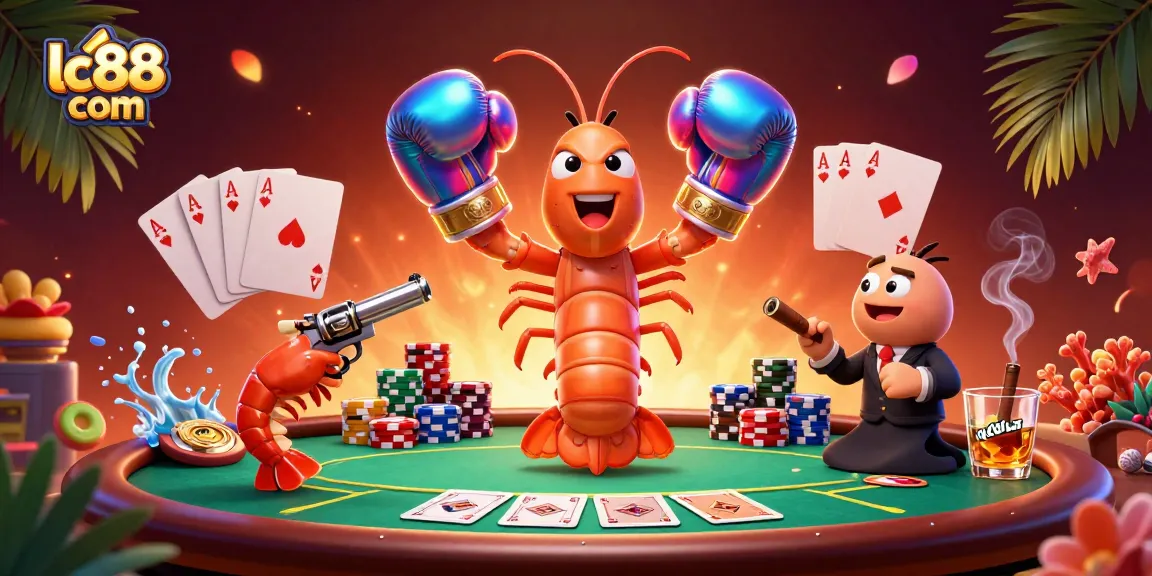 Bet big at lc88 com with vibrant poker showdown featuring unique 3D characters