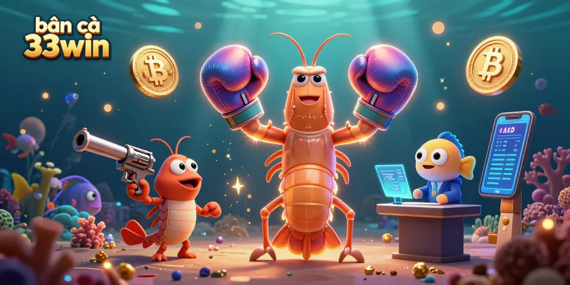Experience excitement with bắn cá 33win, featuring colorful underwater game elements and dynamic ocean characters.