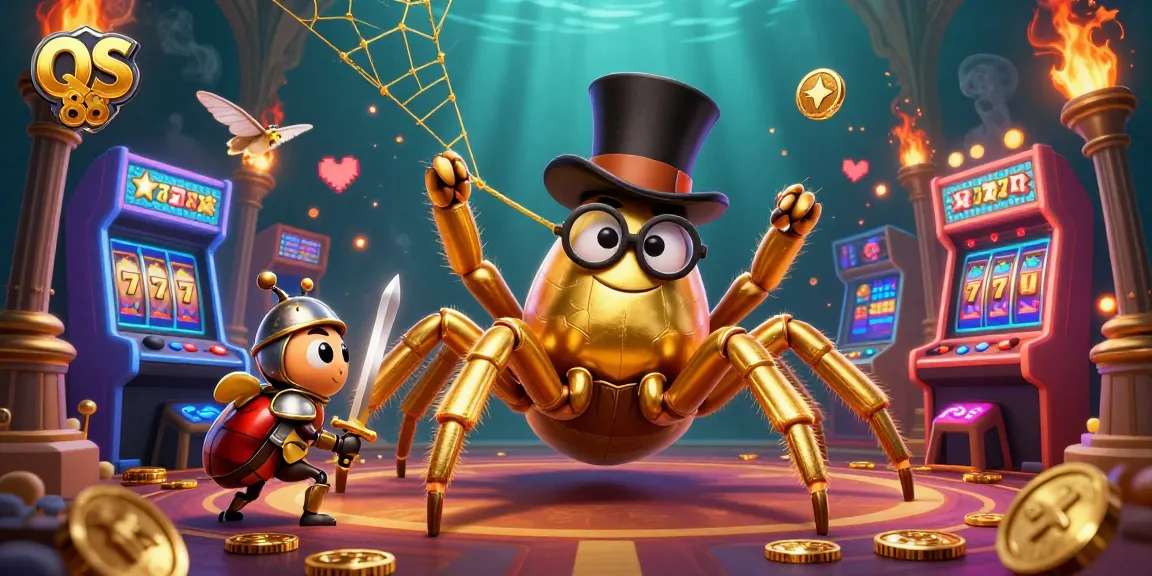 Experience thrilling adventures at QS 88 with vibrant casino-themed illustration full of gaming excitement.