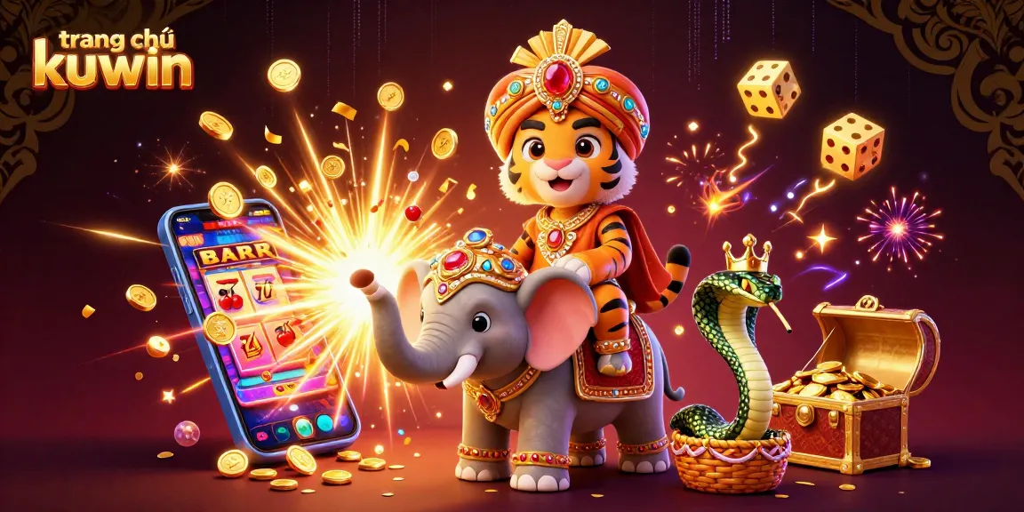 Experience the vibrant world of trang chủ kuwin with this lively 3D casino illustration, featuring dynamic gameplay elements.